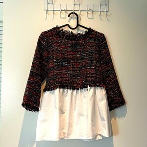 Zara Tweed Top EUC